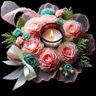 Gyertyák virágok.